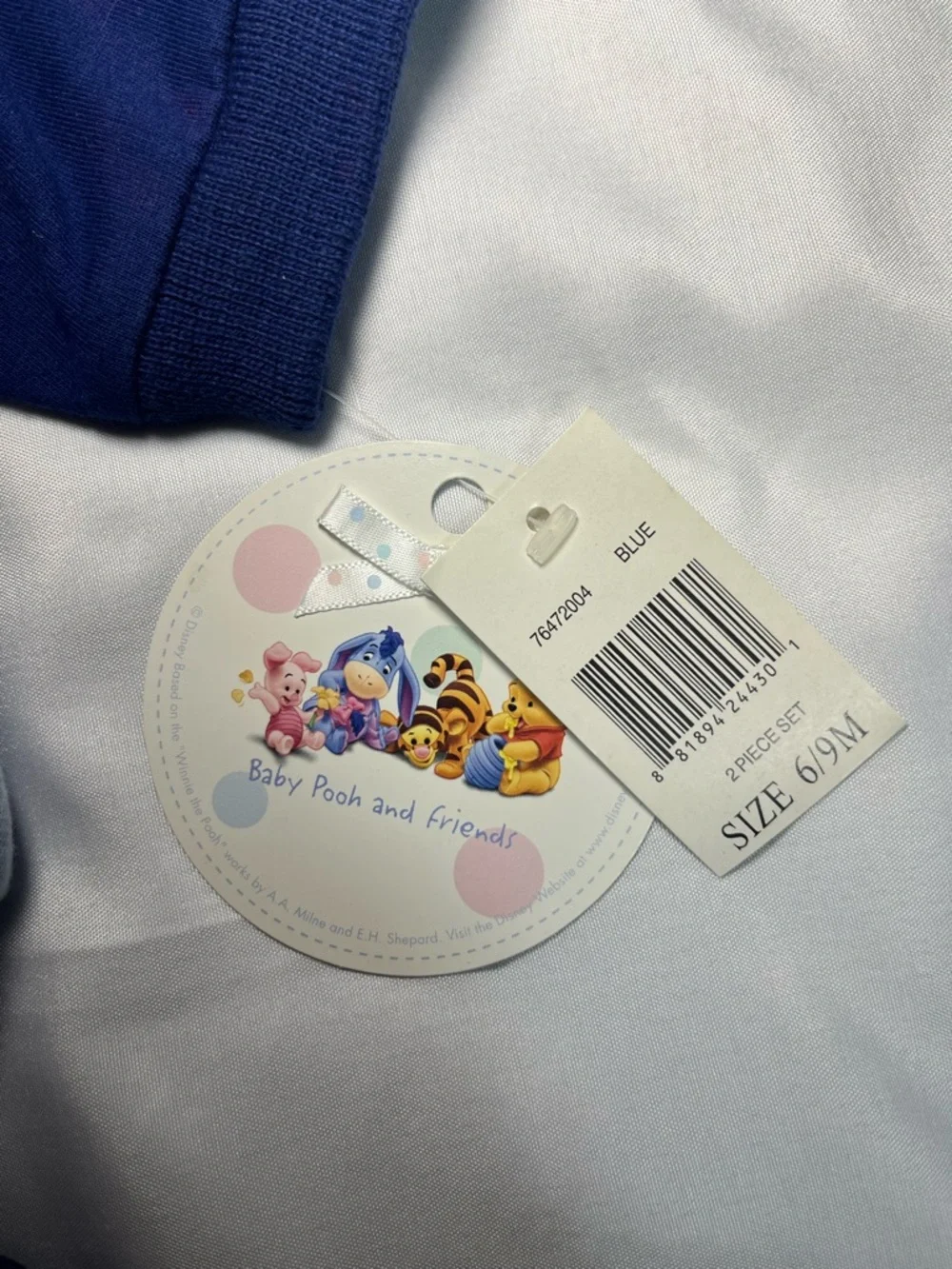Vintage Disney Winnie The Pooh Tigger Baby Outfit 2pc 6/9M NWT Hooded Sports Set
